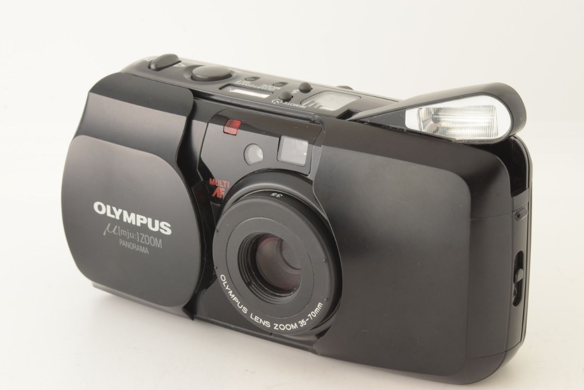 OLYMPUS オリンパスMju Zoom Panorama Black コンパクトフィルムカメラ
