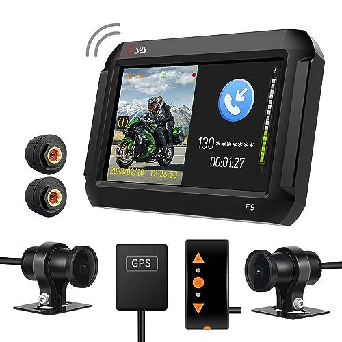 H★VSYSTOバイク用ドライブレコーダー 前後カメラ 4インチ 防水 307センサー 1080P 150°広角 HDR/WDR補正 GPS 駐車監視F9 6814a4d5