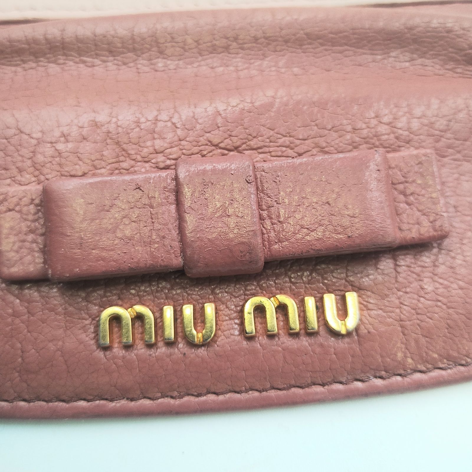 miu miu ミュウ ミュウ 6連キーケース ピンク - メルカリ