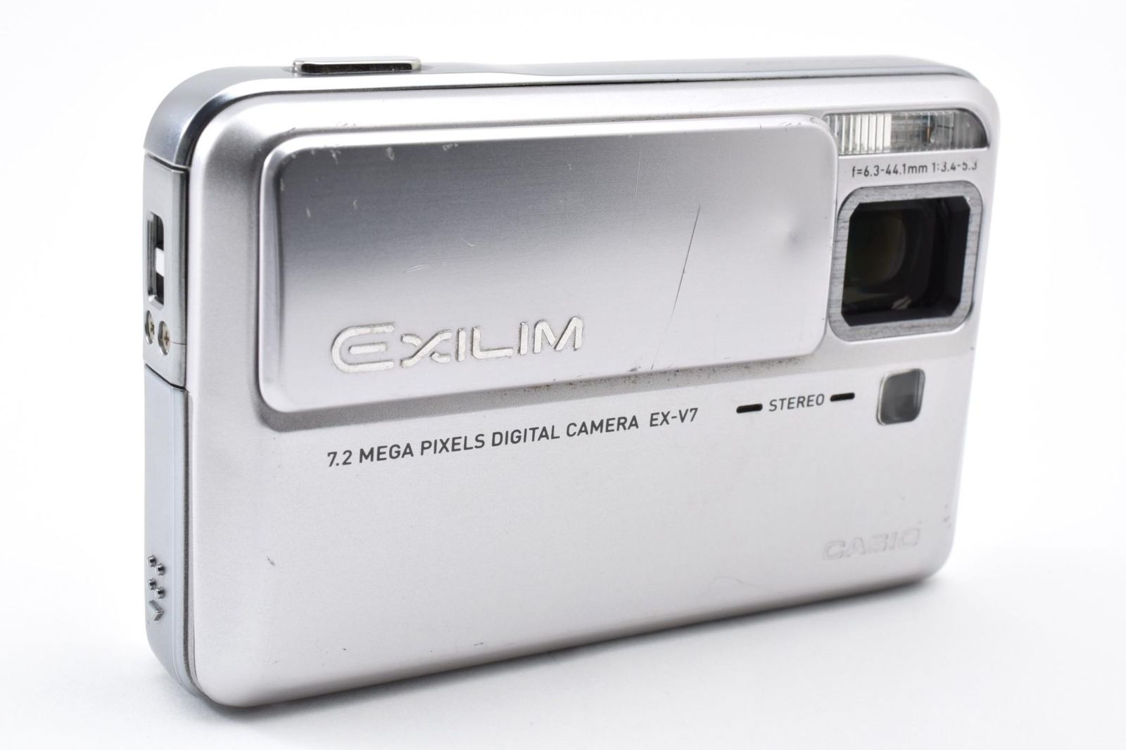 CASIO EXILIM EX-V7 デジタルカメラ 本体 ジャンク 実用光学美品 Casio カシオ EXILIM EX-V7 シルバー コンパクトデジタル