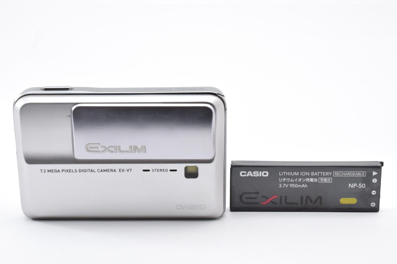 実用光学美品 Casio カシオ EXILIM EX-V7 シルバー コンパクトデジタル