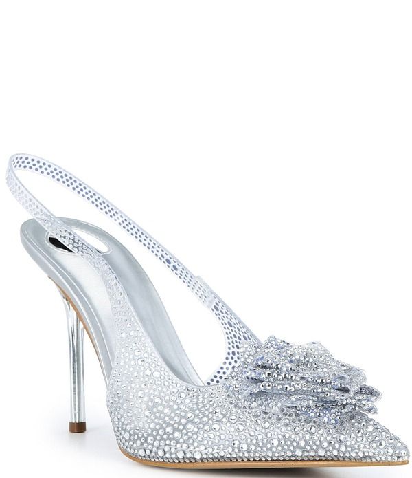 ジャンビニ レディース シューズ ヒール Gianni Bini CarmonaTwo Clearhinestonembellished Rosette Pointed Toe Slingback P 27,820円