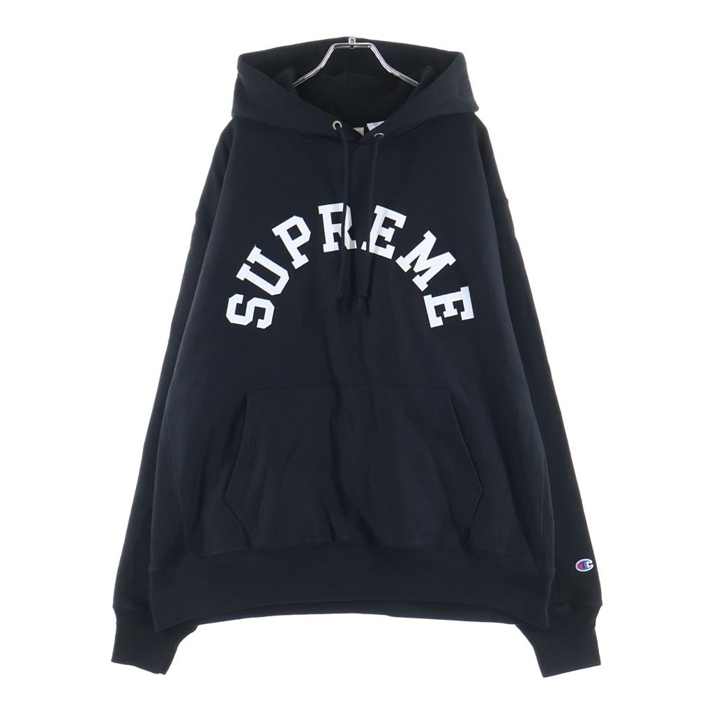 SUPREME (シュプリーム) 25SS ×Champion Hooded Sweatshirt チャンピオン フーデッドスウェットシャツ パーカー ブラック 26,411円