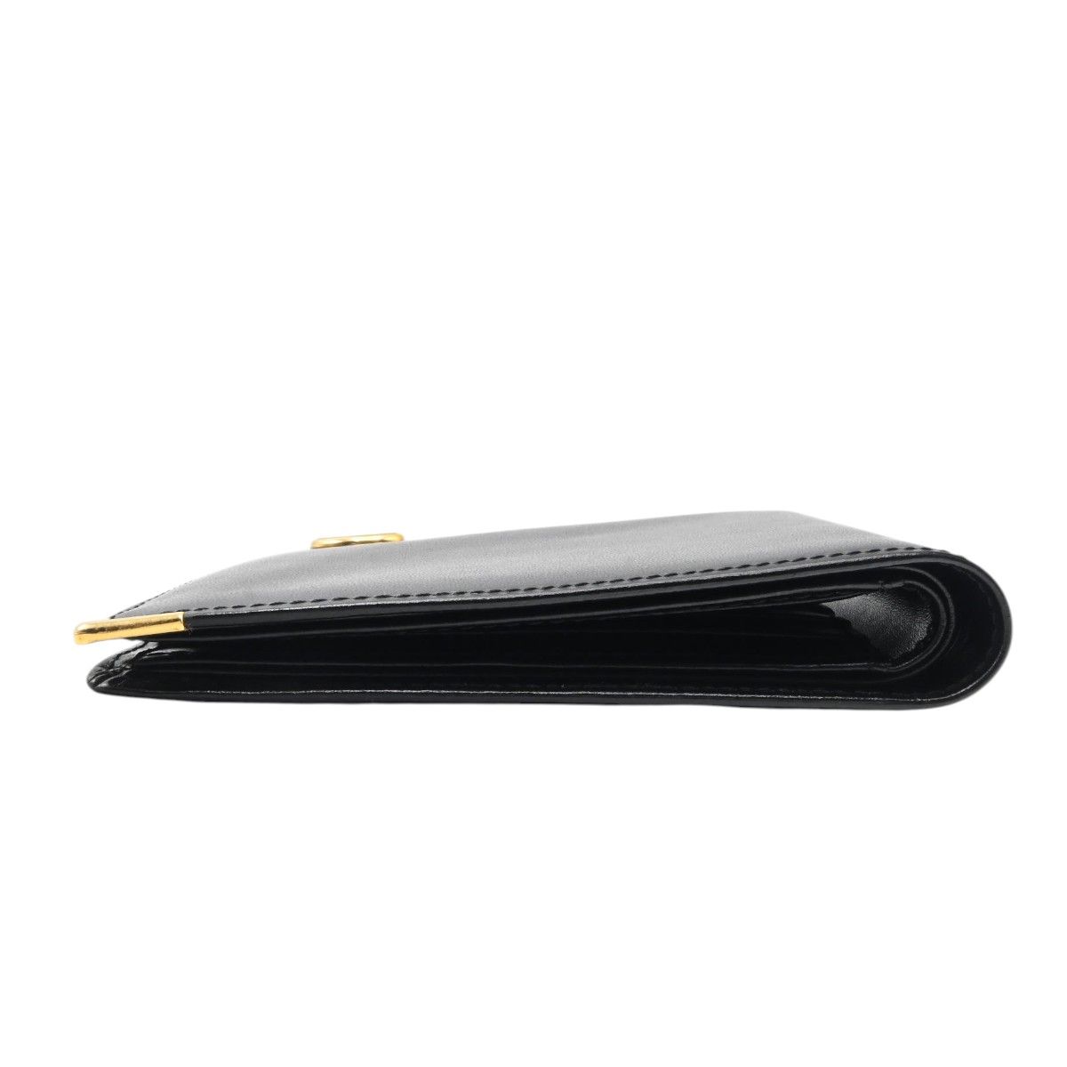 美品 dunhill ダンヒル ロゴプレート レザー 二つ折り カードホルダー