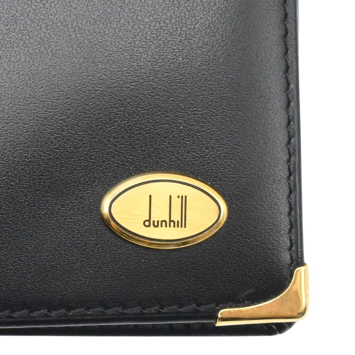 美品✨ dunhill ダンヒル 二つ折り財布 ロゴプレート PVC レザー 美品 dunhill ダンヒル ロゴプレート レザー 二つ折り カードホルダー