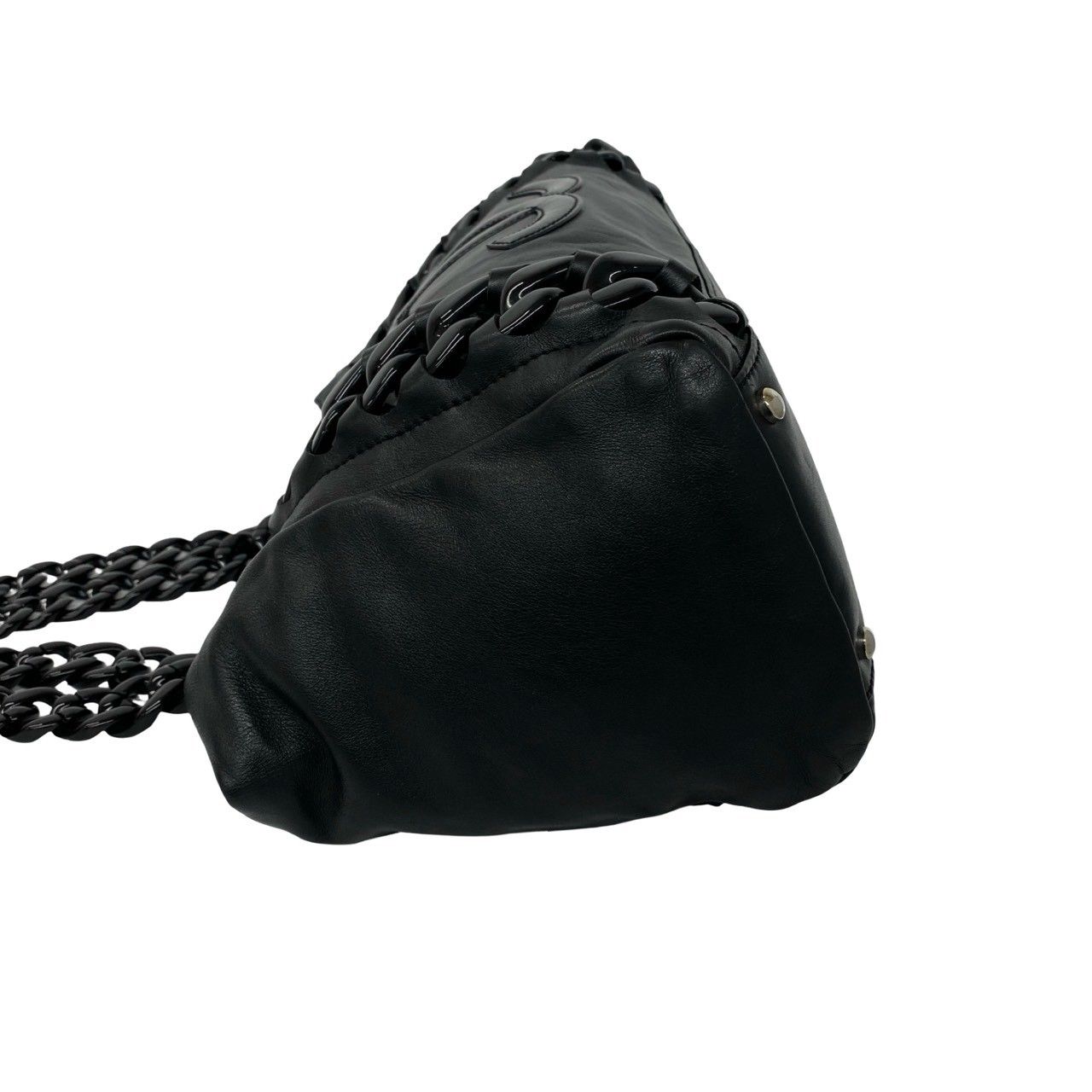 極 美品 シール有 11番台 CHANEL シャネル ココマーク レザー 本革