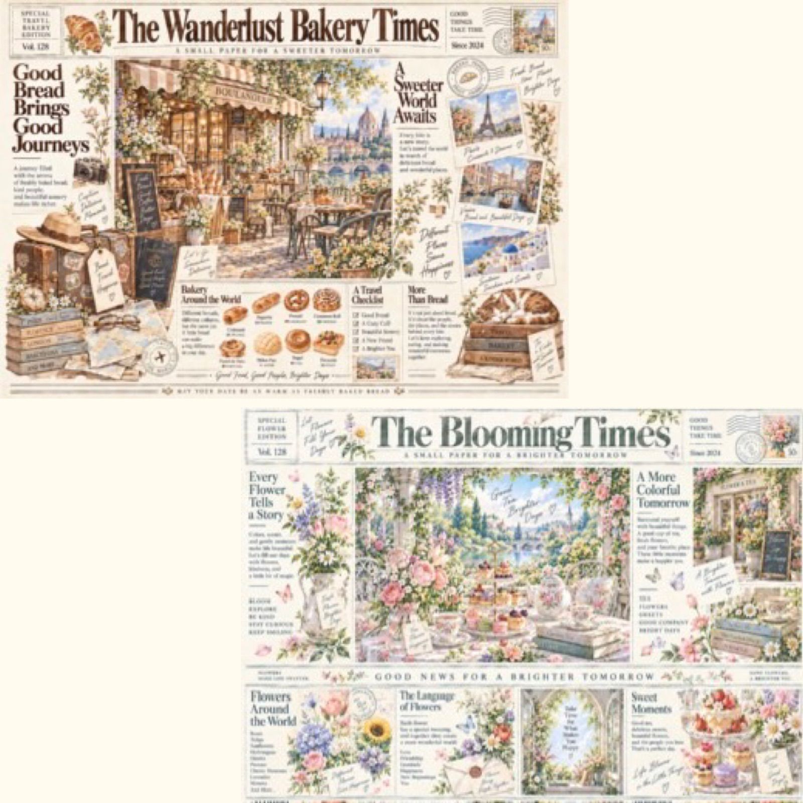 コラージュペーパー デザインペーパー 素材シート コラージュ素材 334
