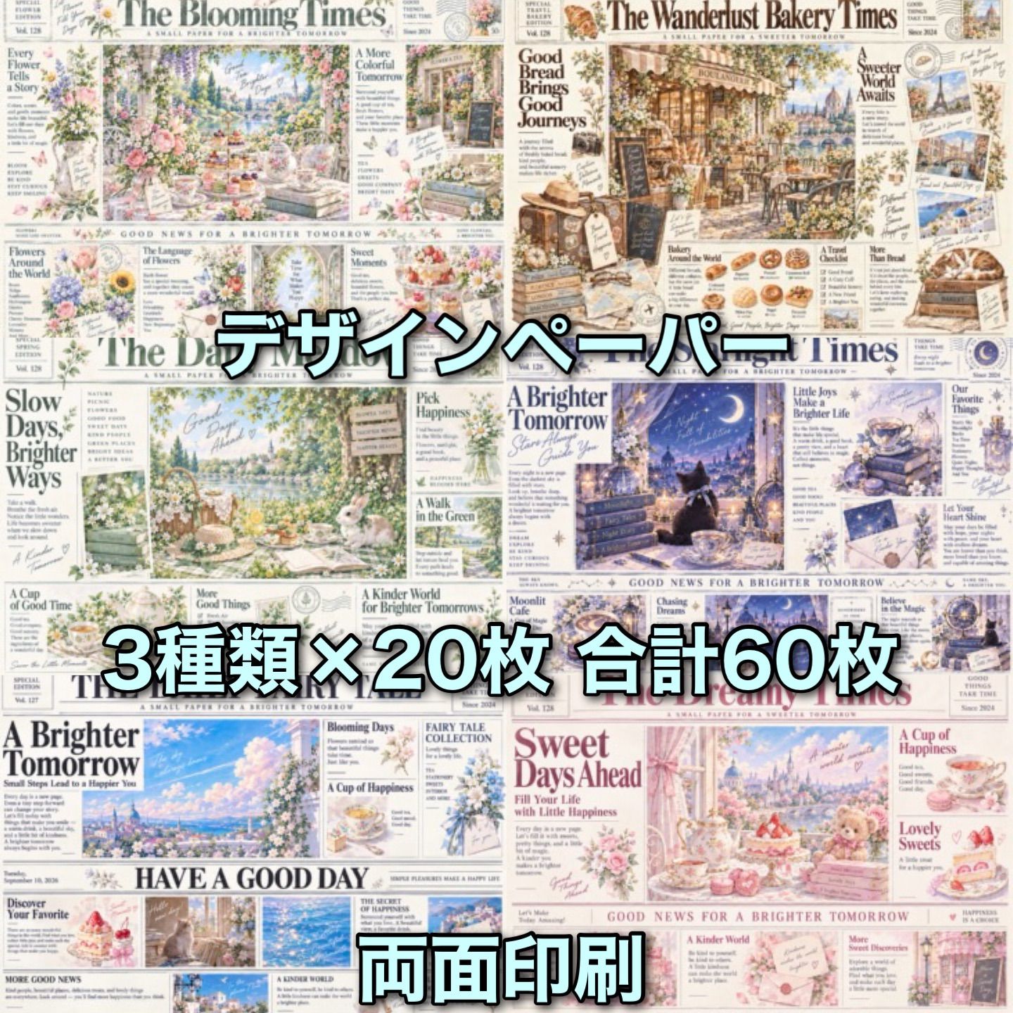 コラージュペーパー デザインペーパー 素材シート コラージュ素材 334