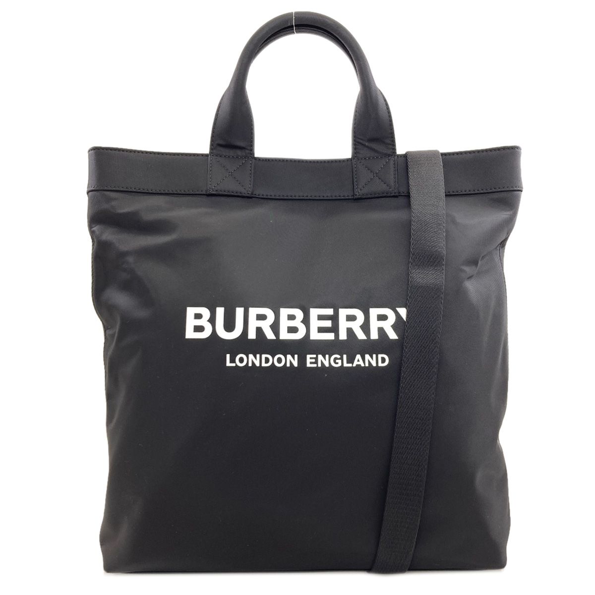 BURBERRY バーバリー ロゴプリント 2WAY ハンドバッグ ナイロン 