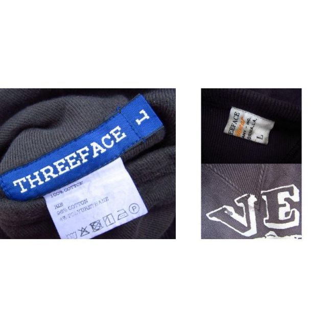 THREE FACE スリーフェイス DOUBLE FACE AFTER HOODIE ダブルフェイス