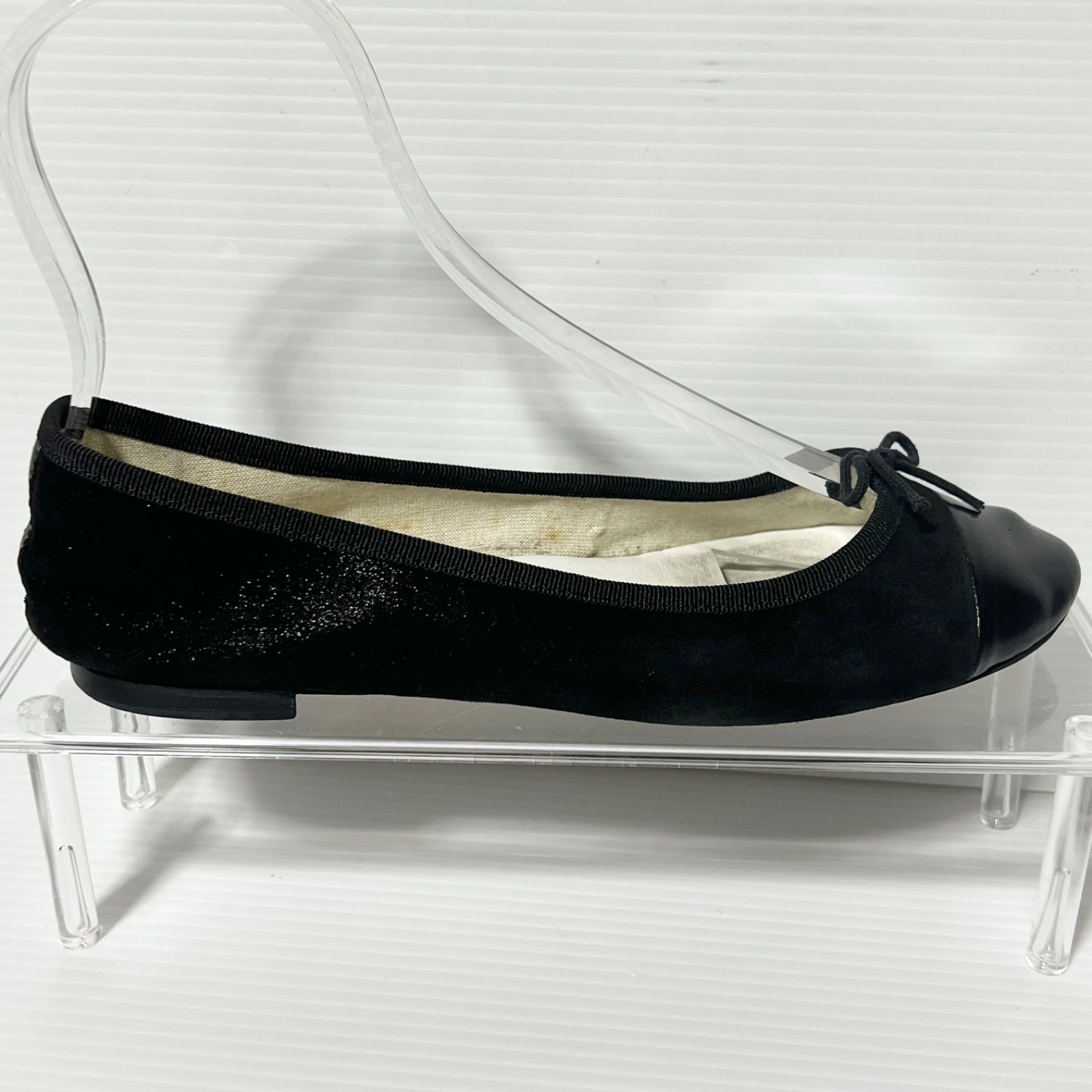 repetto】 レペット フラットパンプス スエード エナメル バレエ