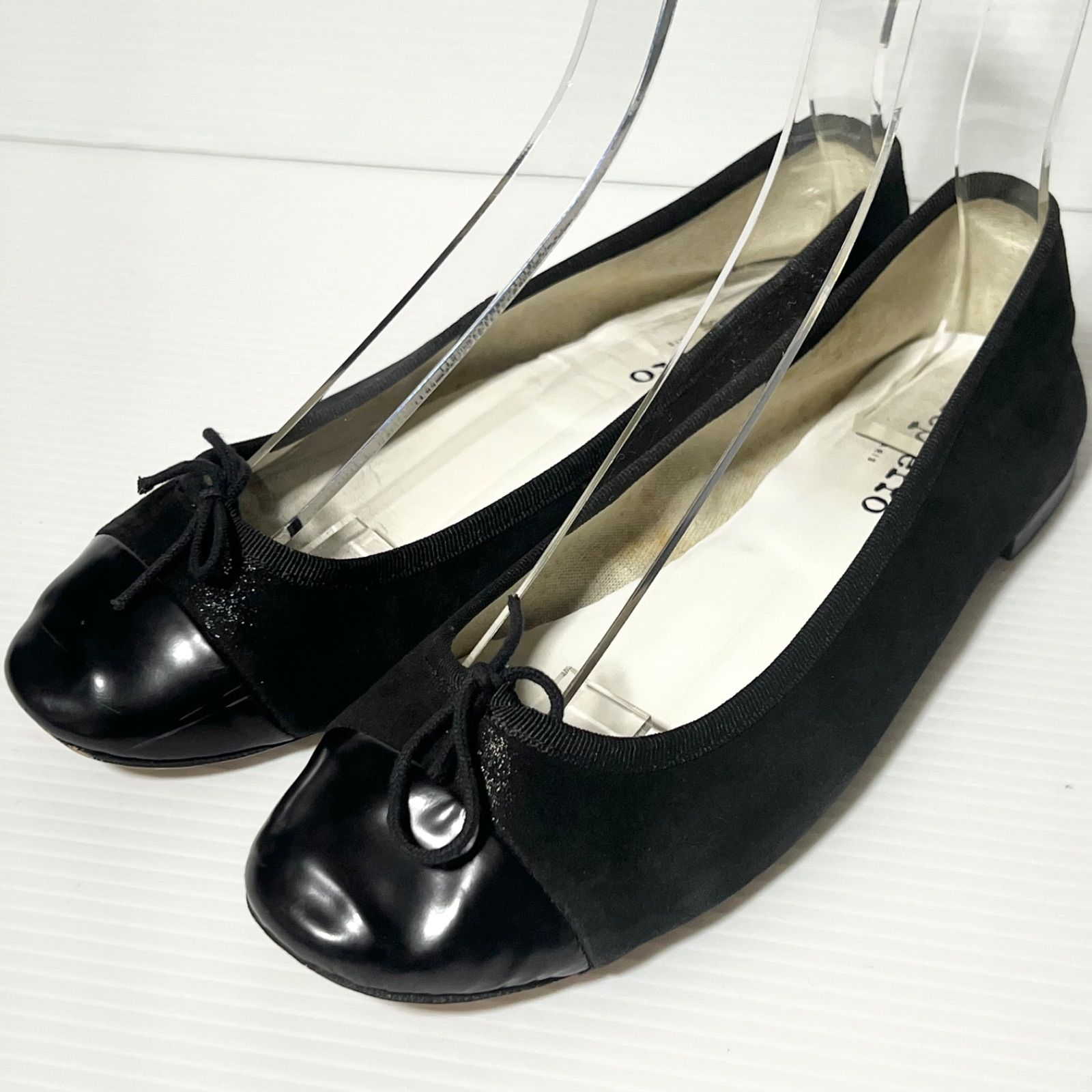 repetto】 レペット フラットパンプス スエード エナメル バレエ