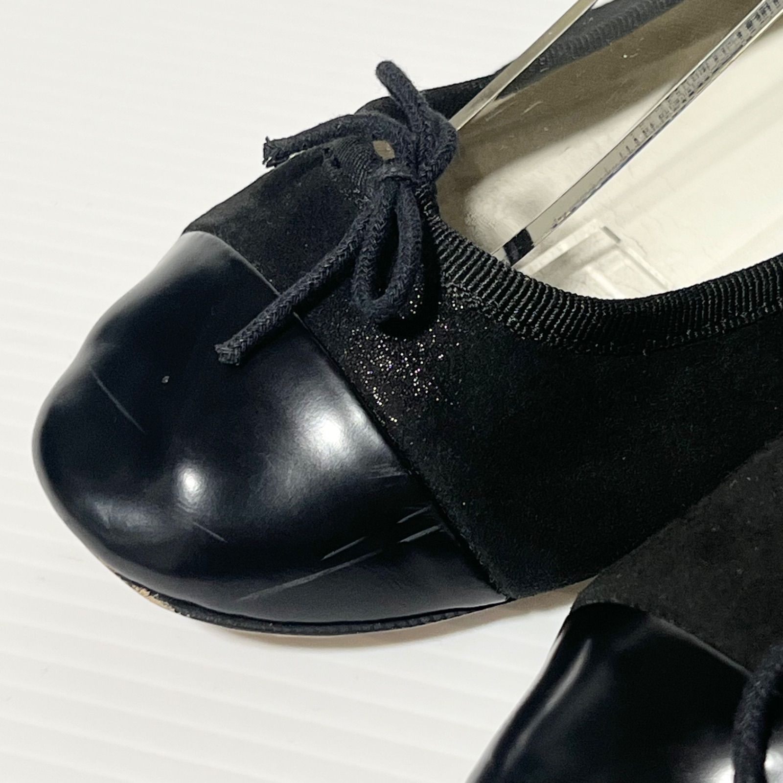 repetto】 レペット フラットパンプス スエード エナメル バレエ