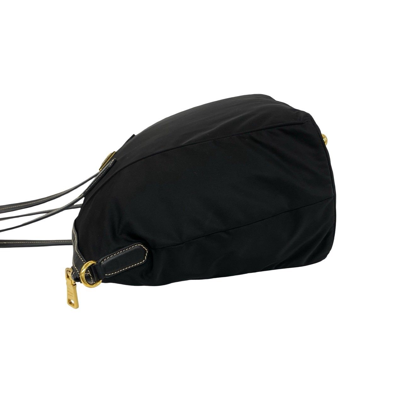 極 美品 保存袋付き PRADA プラダ 三角ロゴ 金具 テスート ポコノ