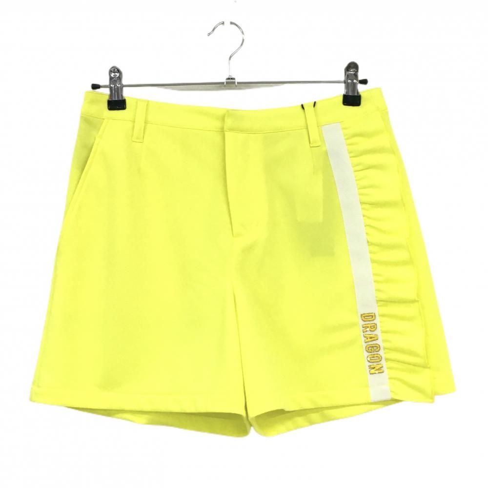 Dance With Dragon ゴルフハーフパンツ 黄色 新品】ダンスウィズドラゴン ショートパンツ イエロー×白 サイドフリル