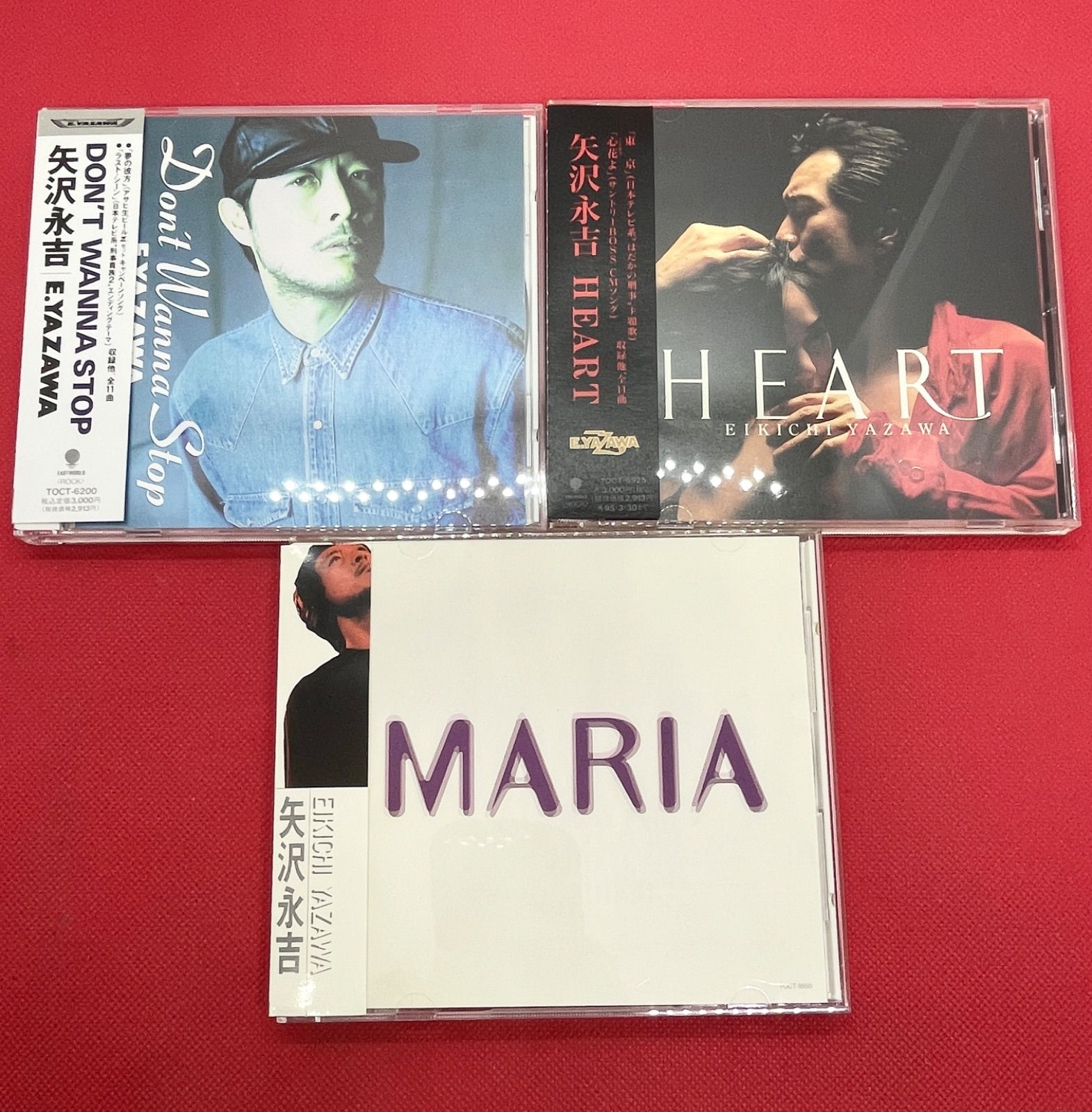 帯付き 矢沢永吉 CD アルバム / MARIA / HEART / DON'T WANNA STOP 3点
