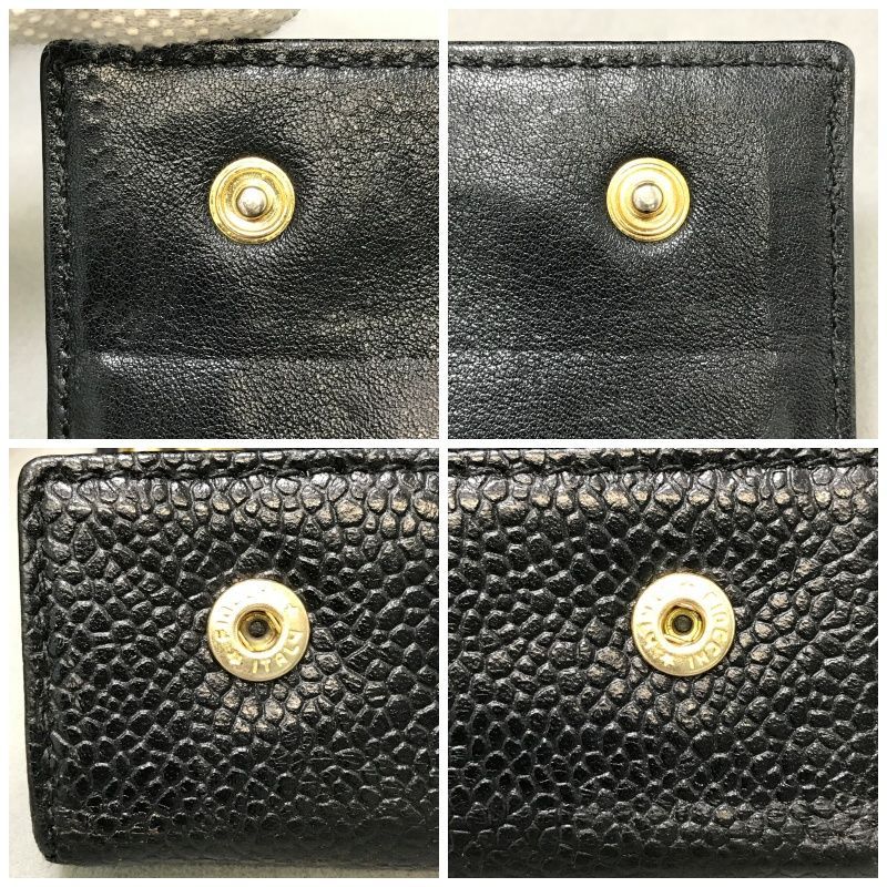CHANEL シャネル 6連キーケース ココマーク ラムスキン ブラック 3518