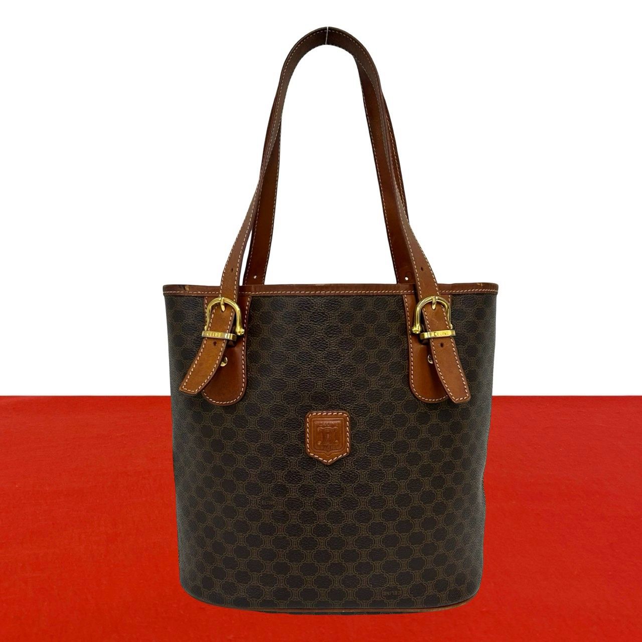 極 美品 CELINE セリーヌ ヴィンテージ マカダム ブラゾン 柄