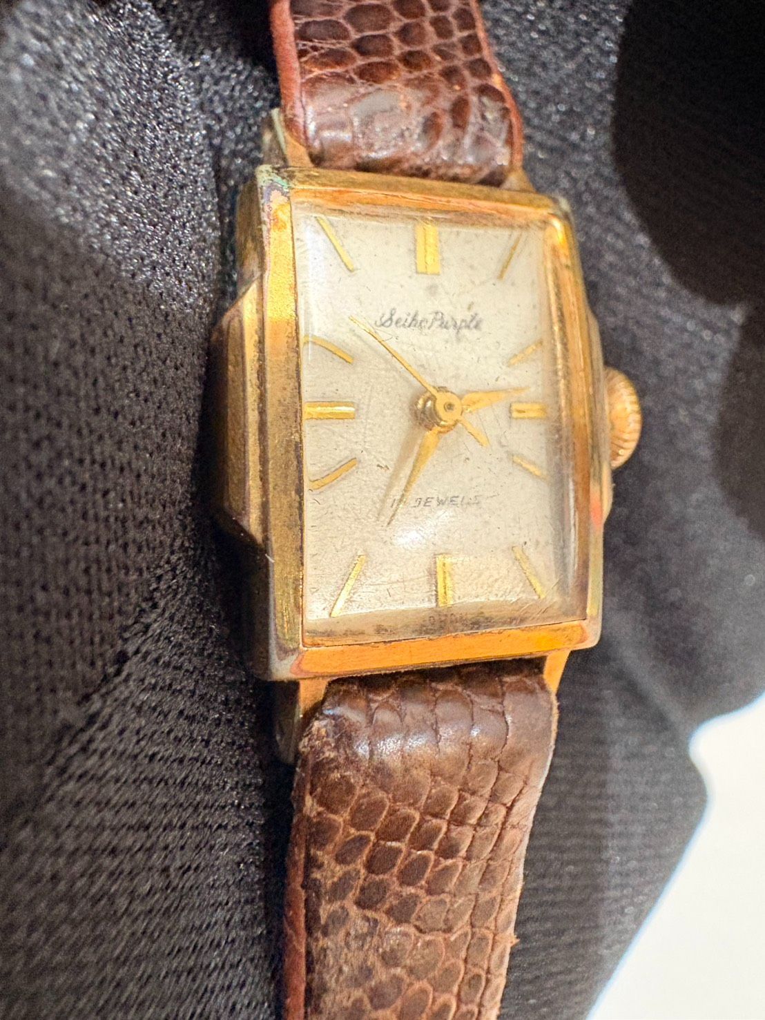 SEIKO Purple 17JEWELS 手巻き レディース腕時計 5219 （不動 ジャンク
