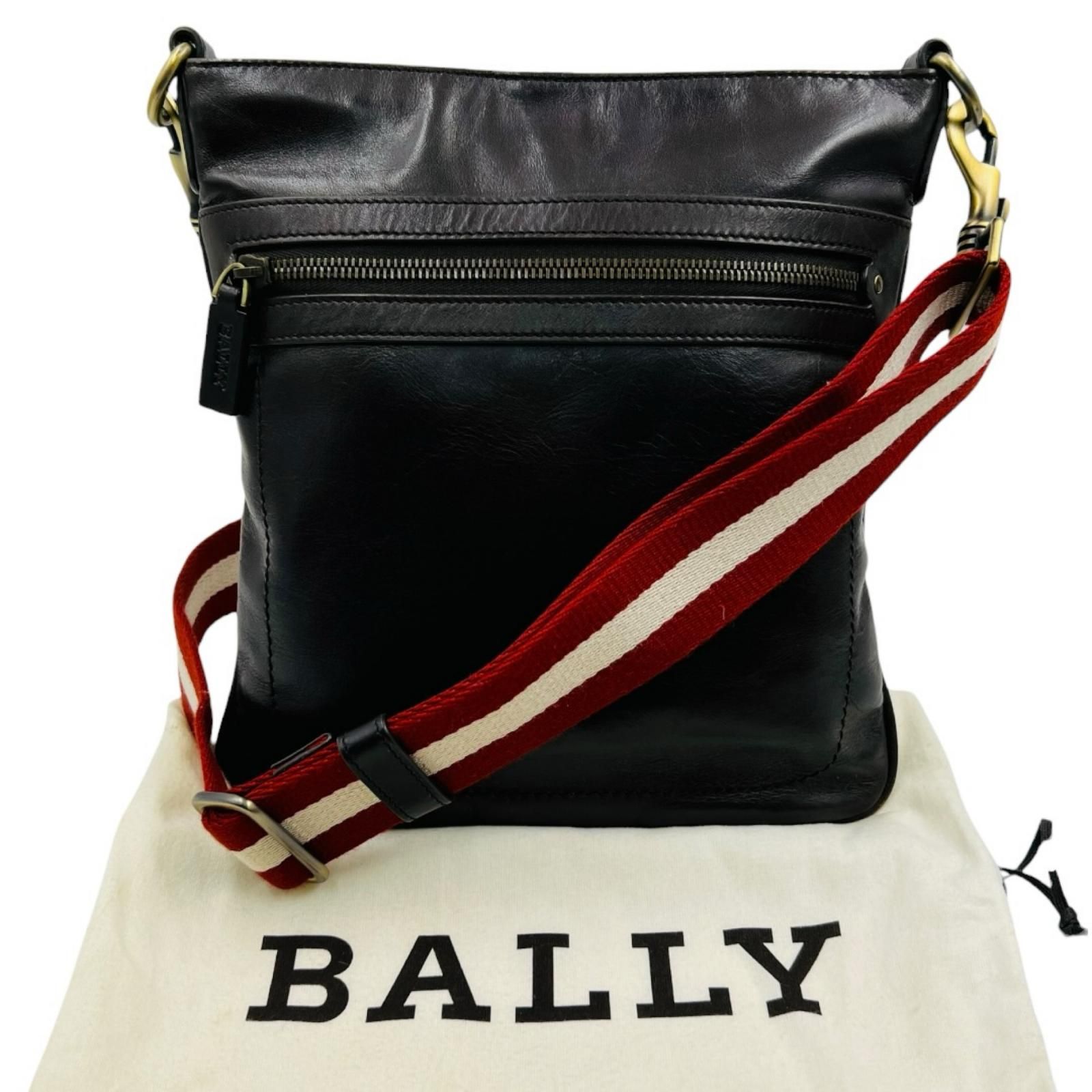 BALLY バリー レザー メッセンジャー ショルダーバッグ 斜めがけ 