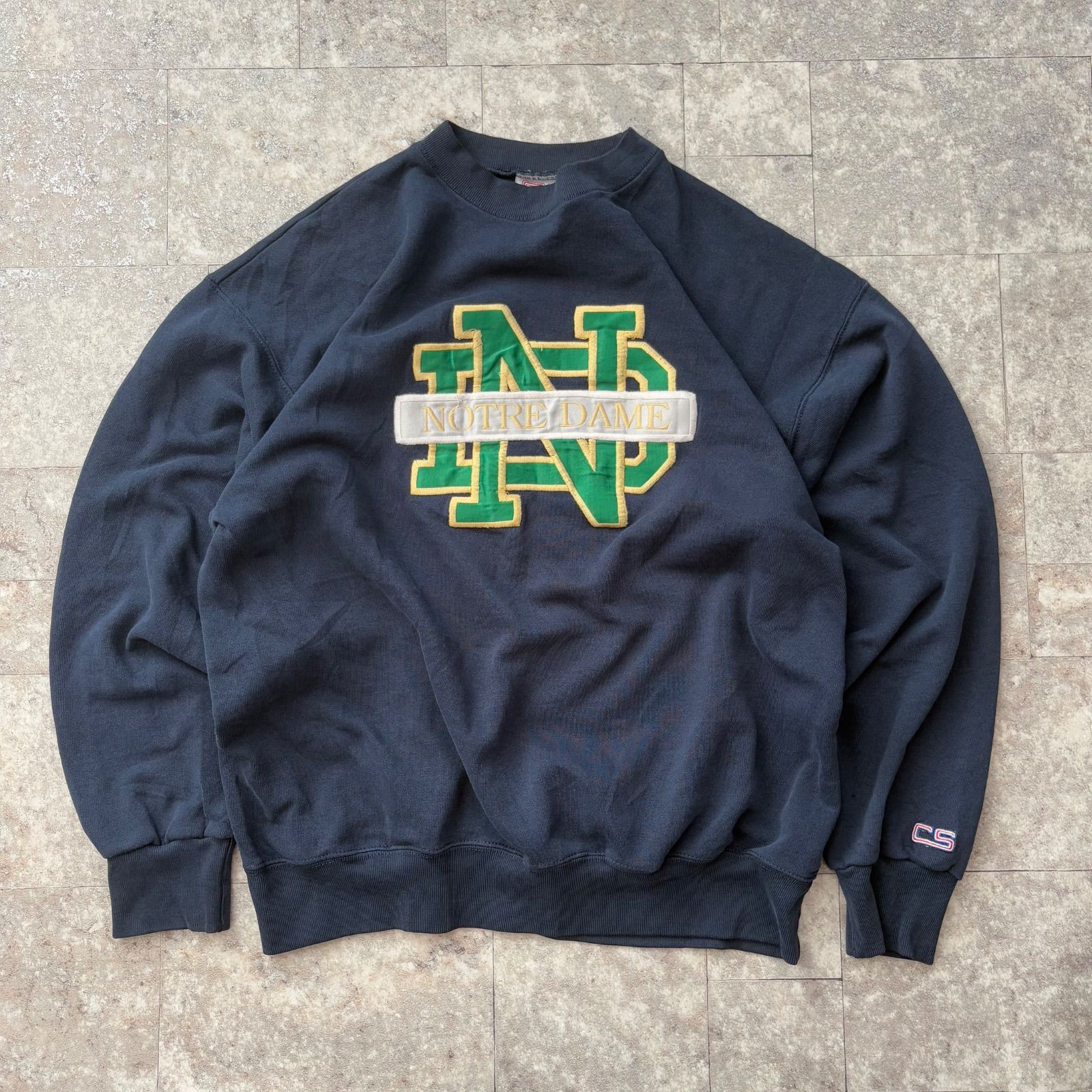 90s CRABLE SPORTSWEAR ノートルダム大学 カレッジ スウェット L