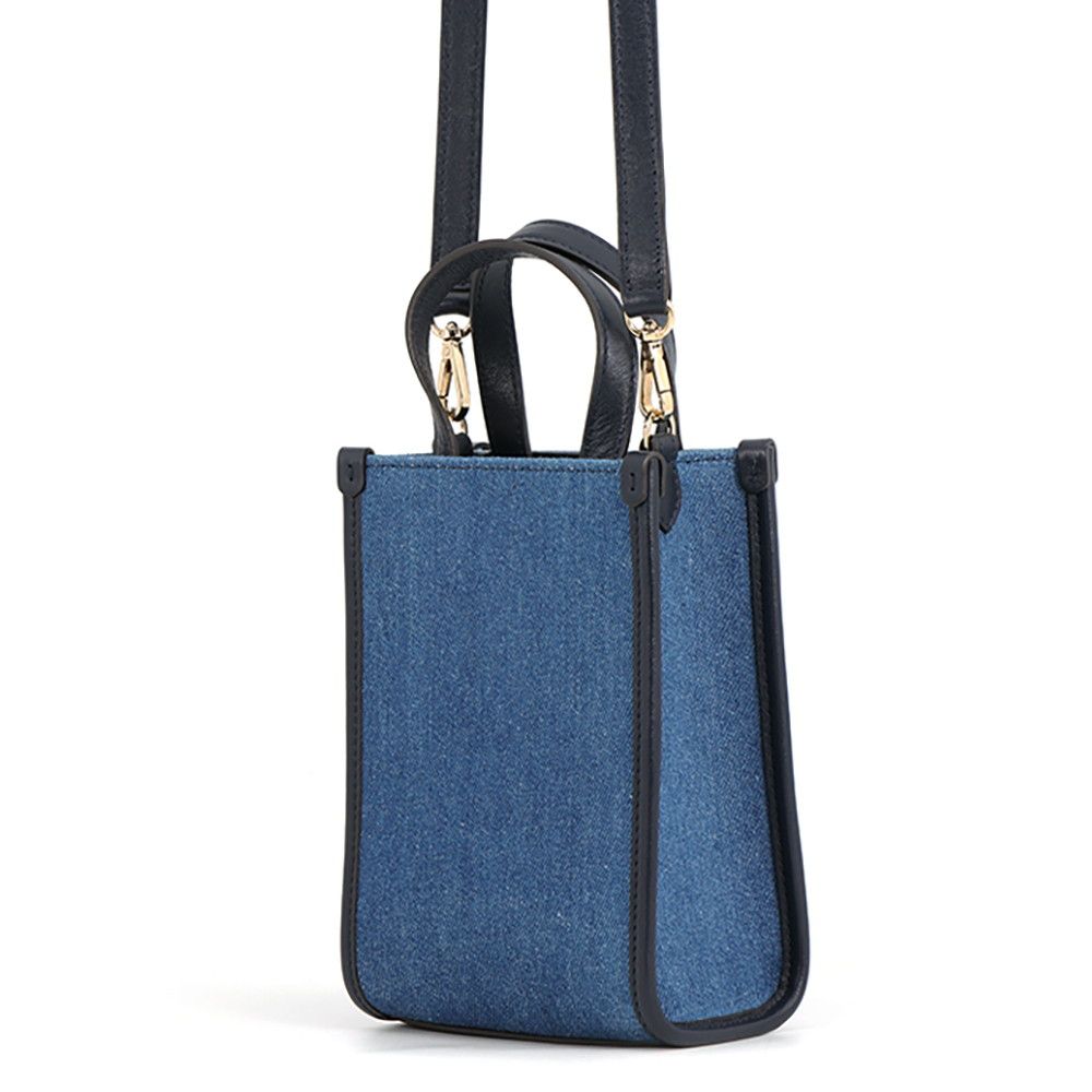 ジミーチュウ ハンドバッグ ミニ トート キャンバス レザー JIMMY CHOO