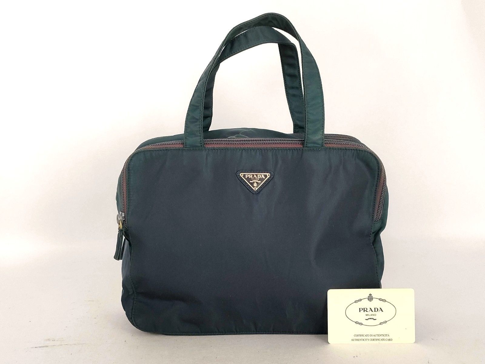 PRADA プラダ ナイロン ハンドバッグ B6584 OCEANO ネイビー 三角ロゴ