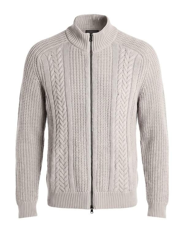 タリアトーレ メンズ アウター カーディガン ファスナー付きニット TAGLIATORE Off White オフホワイト 44,280円