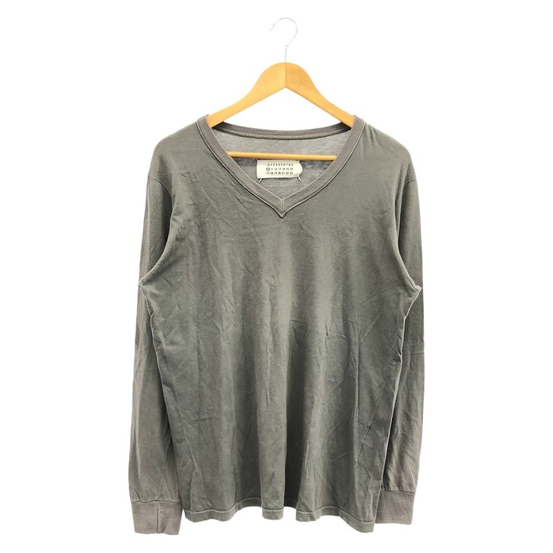 中古】Maison Margiela Vネック長袖Tシャツ KOKONOEタグ サイズM 
