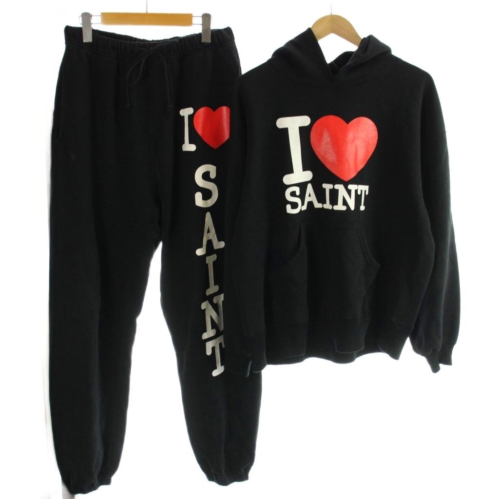 セントマイケル SAINTMICHAEL セットアップ スウェット パーカー フーディ パンツ ロゴ L M 黒 ブラック /MW ■GY18 48,540円
