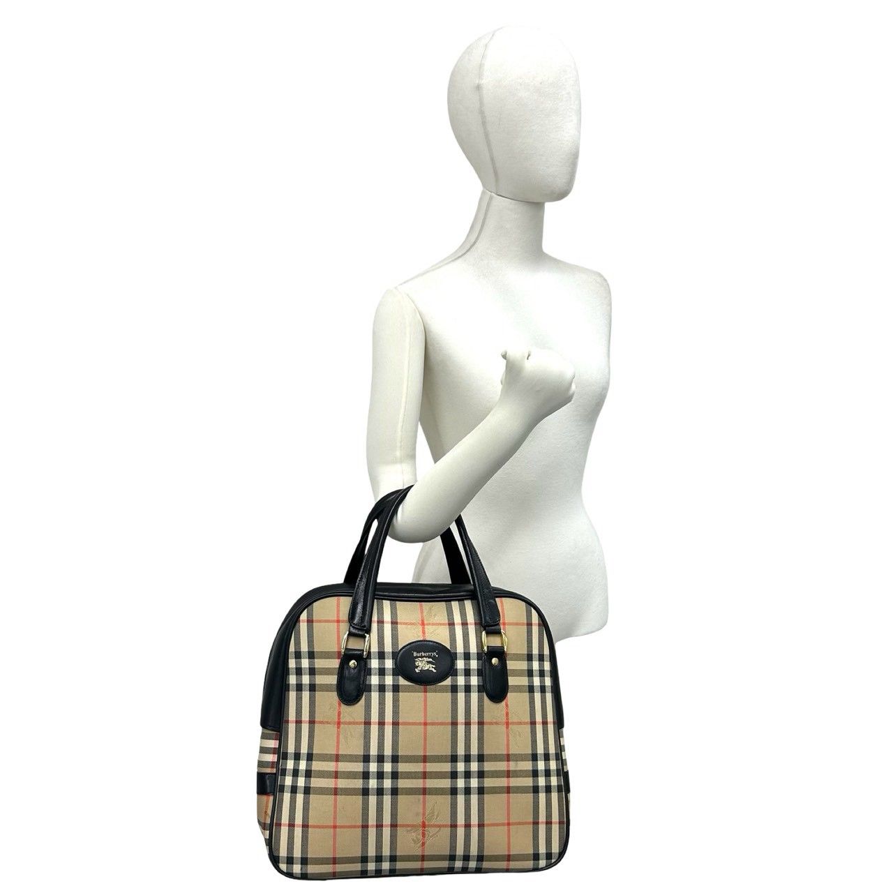 極 美品 Burberrys バーバリーズ ノバチェック 柄 シャドーホース ロゴ