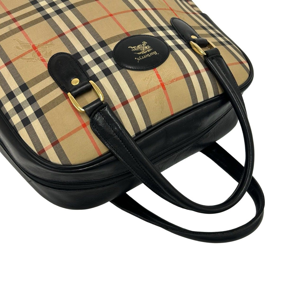 極 美品 Burberrys バーバリーズ ノバチェック 柄 シャドーホース ロゴ