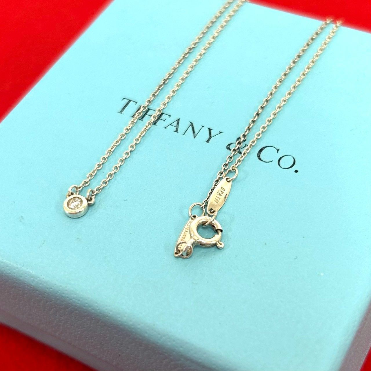 極 美品 TIFFANY&Co. ティファニー バイザヤード ネックレス シルバー