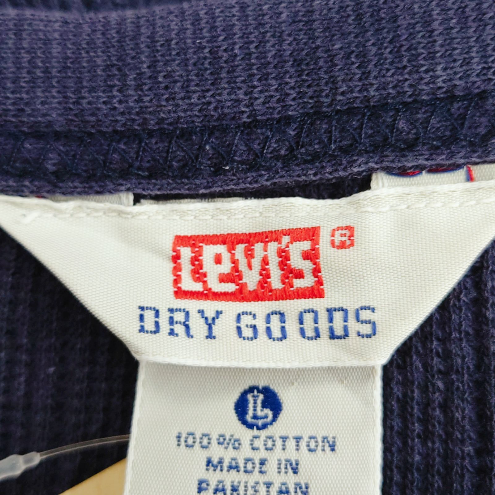 Levi's リーバイス DRY GOODS ドライグッズ サーマル ロンT 長袖Tシャツ XL ネイビー 紺 100%コットン ワッフル リブ 無地 ビッグサイズ オーバーサイズ ゆるだぼ アメカジ ストリート カジュアル メンズ ユニセックス 秋冬 重ね着 thumbnail 11