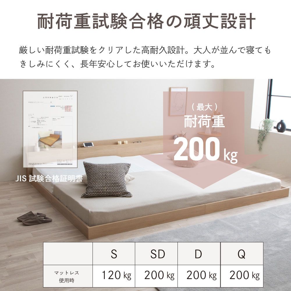 ベッド 寝具 日本製 川の字 ひのき スノコ ファミリー ロー 繊細スノコ 畳表 イ草 畳張り床板 サイズ 家族用 ロータイプ カビ対策 通気性 グレー／テラコッタ／ナチュラル