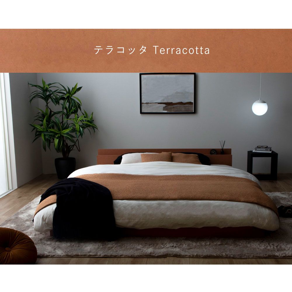 ベッド 寝具 日本製 川の字 ひのき スノコ ファミリー ロー 繊細スノコ 畳表 イ草 畳張り床板 サイズ 家族用 ロータイプ カビ対策 通気性 グレー／テラコッタ／ナチュラル