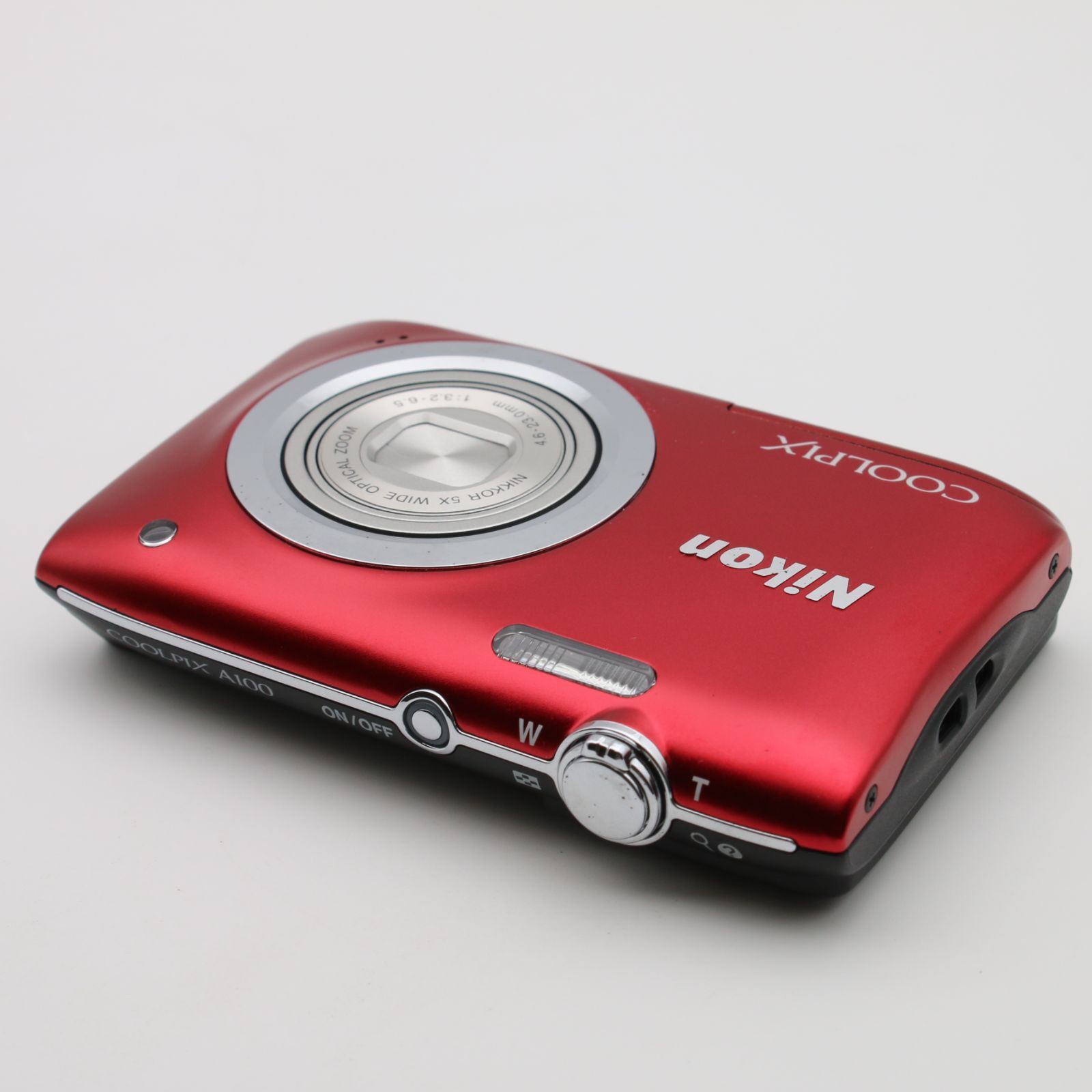 美品】 Nikon COOLPIX A100 レッド 光学5倍 2005万画素 デジタルカメラ