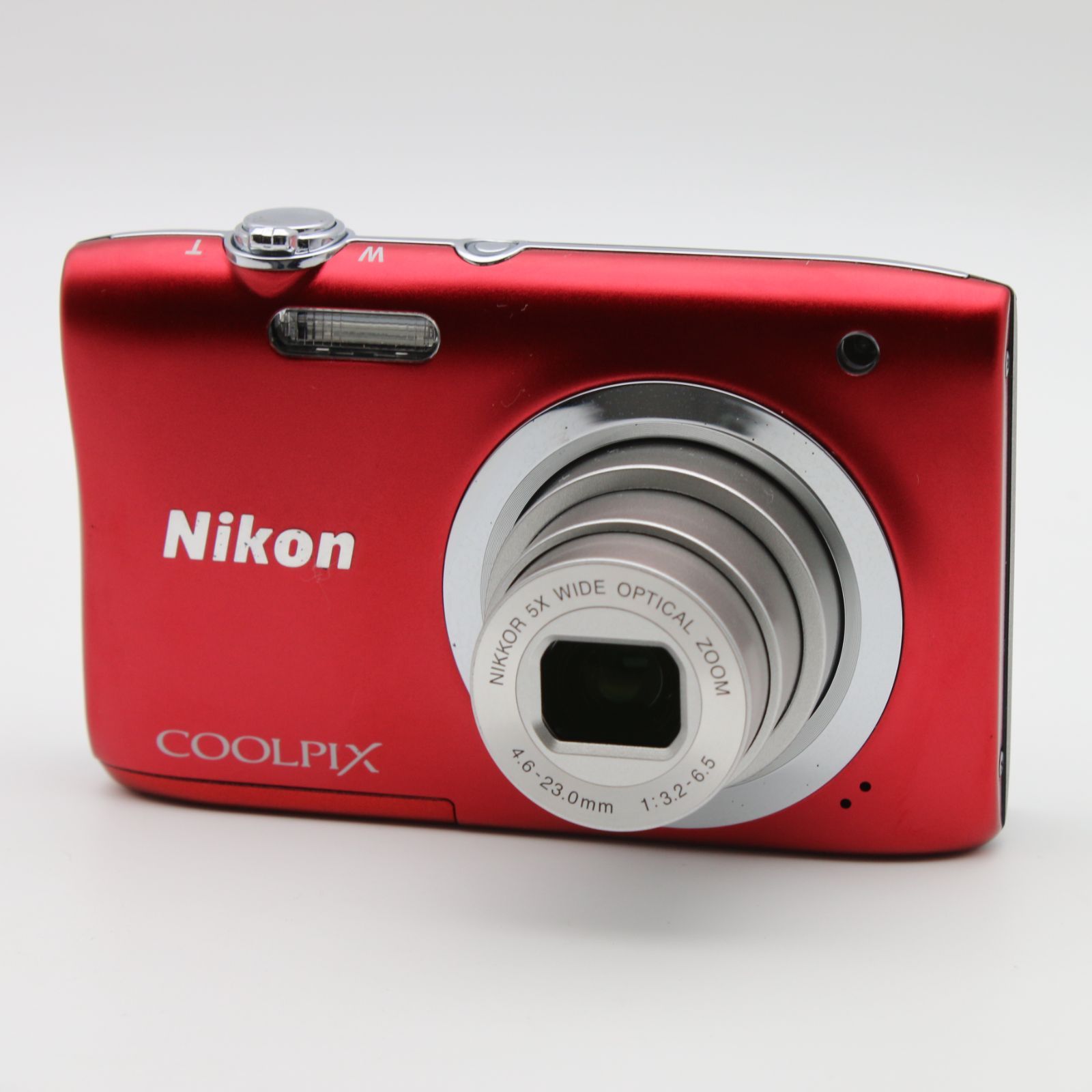 美品】 Nikon COOLPIX A100 レッド 光学5倍 2005万画素 デジタルカメラ