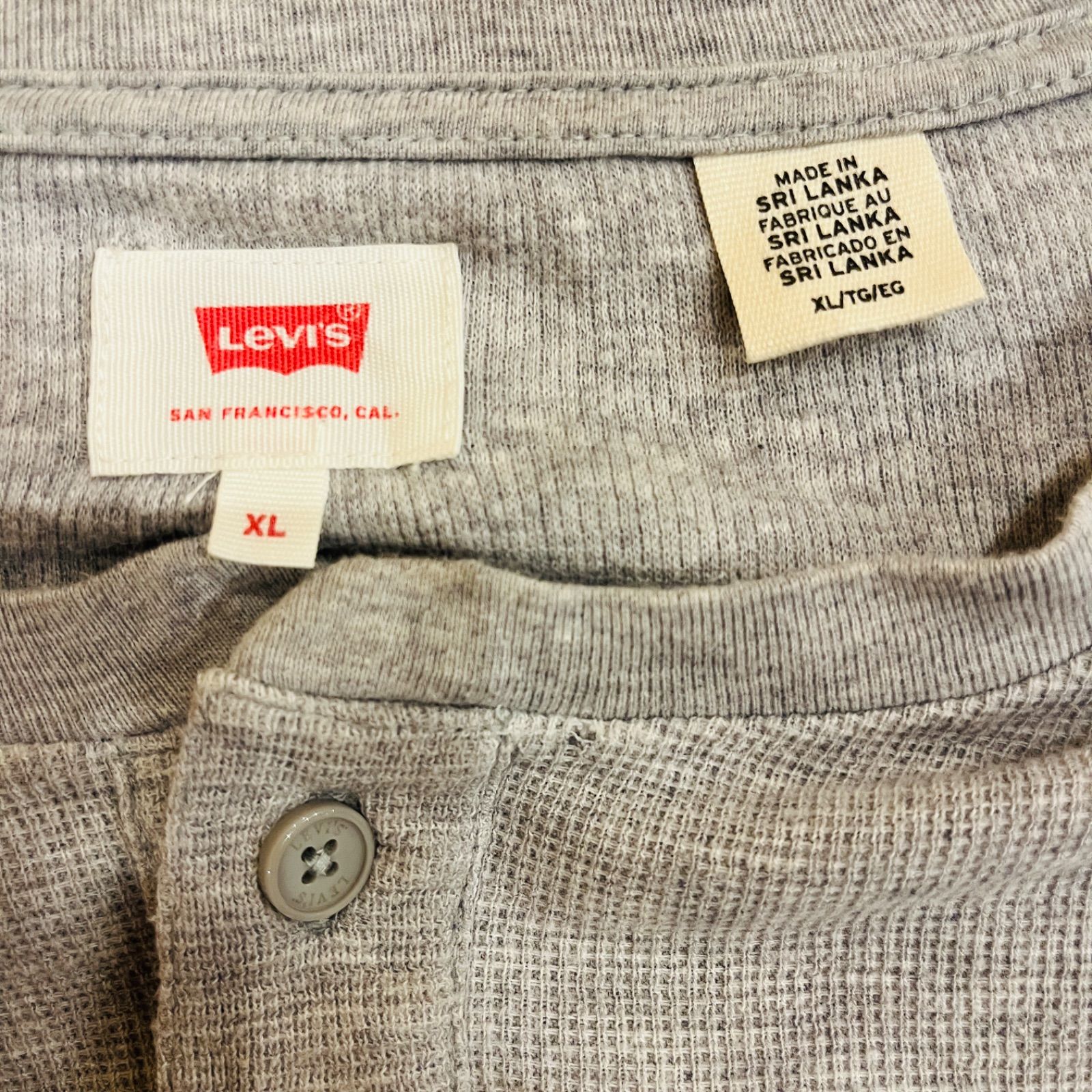 リーバイス サーマル ヘンリーネック 長袖 Tシャツ ロンT グレー XL Levi's thumbnail 3
