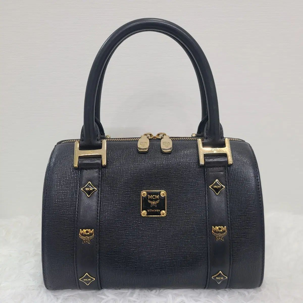 MCM ブラック ボストンバッグ