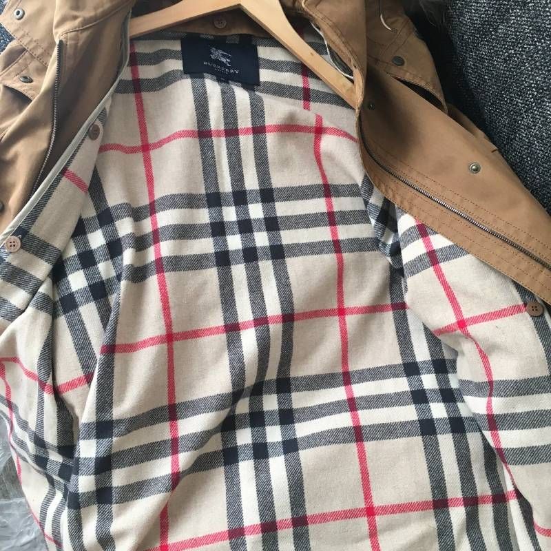 BURBERRY LONDON バーバリーロンドンライナー 付き ファー モッズ