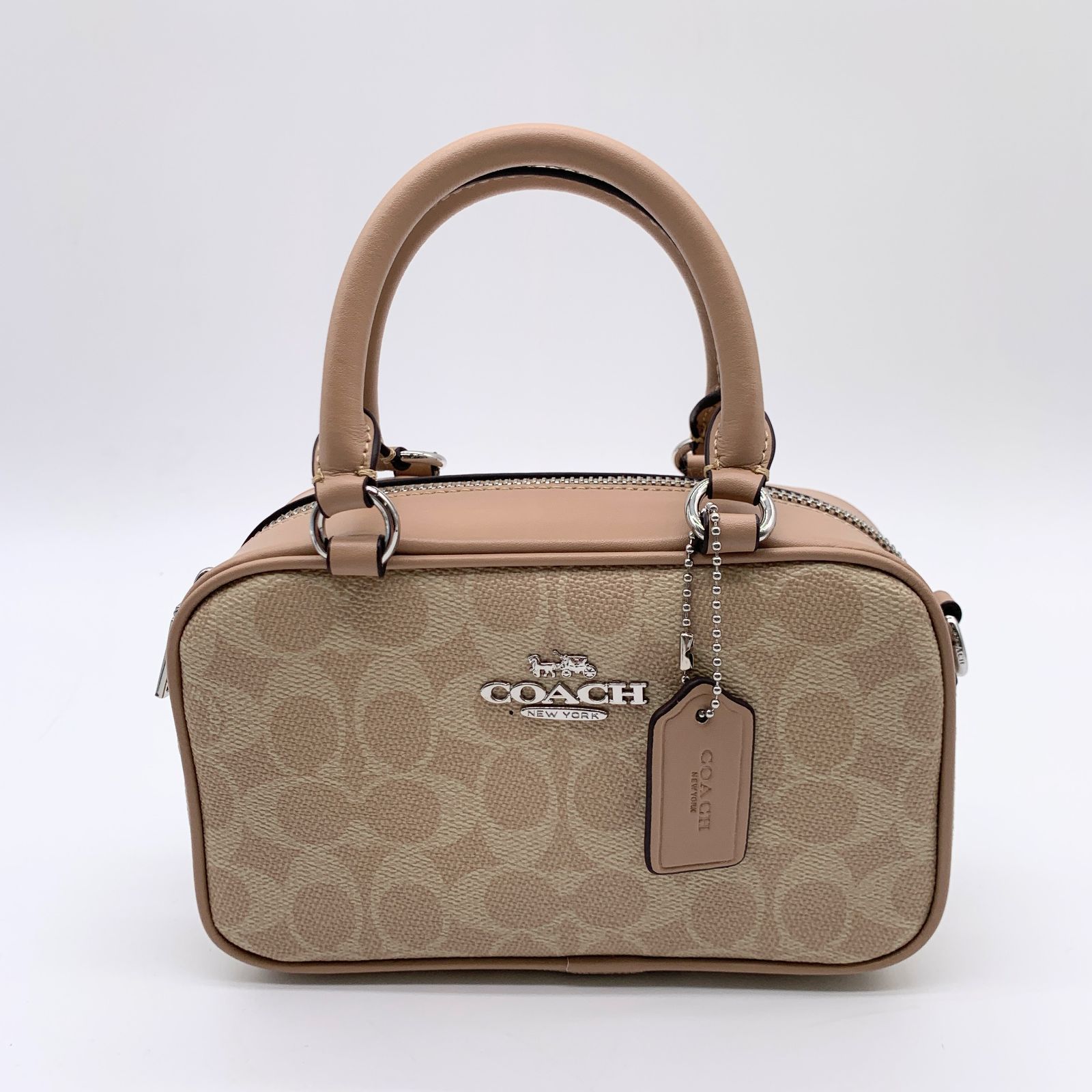 COACH コーチ ハンドバッグ ミニボストン ショルダー 2way レザー PVC