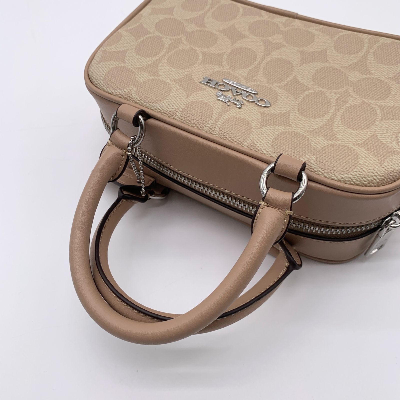 COACH コーチ ハンドバッグ ミニボストン ショルダー 2way レザー PVC