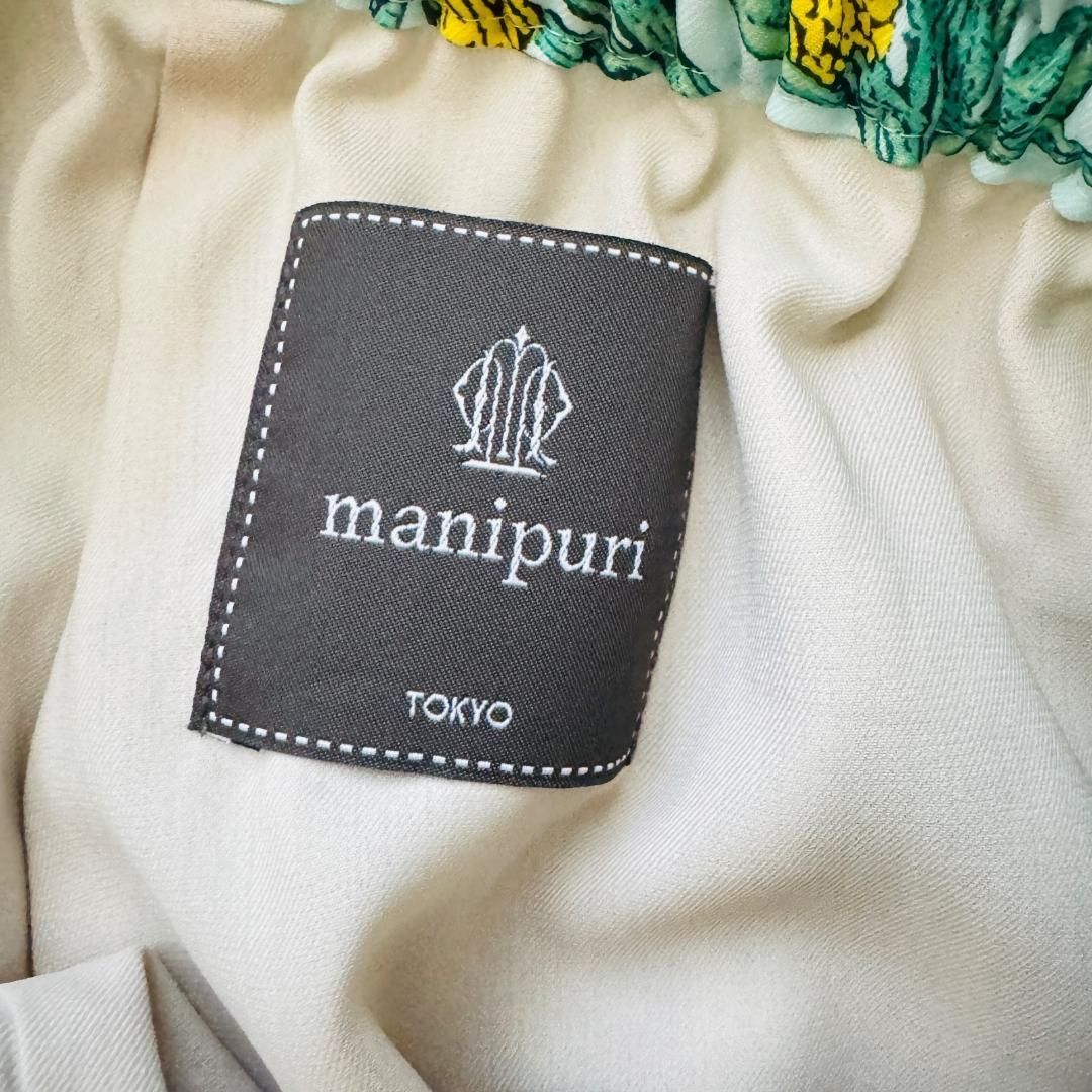 manipuri マニプリ アンティークフラワー イージーパンツ ドロスト