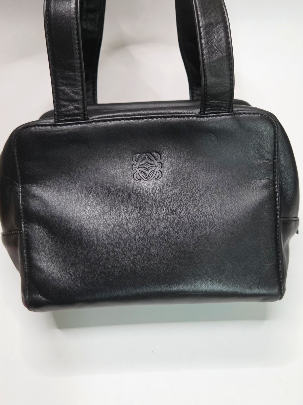 LOEWE ロエベ ヴィンテージ ミニボストン ハンドバッグ ナッパレザー