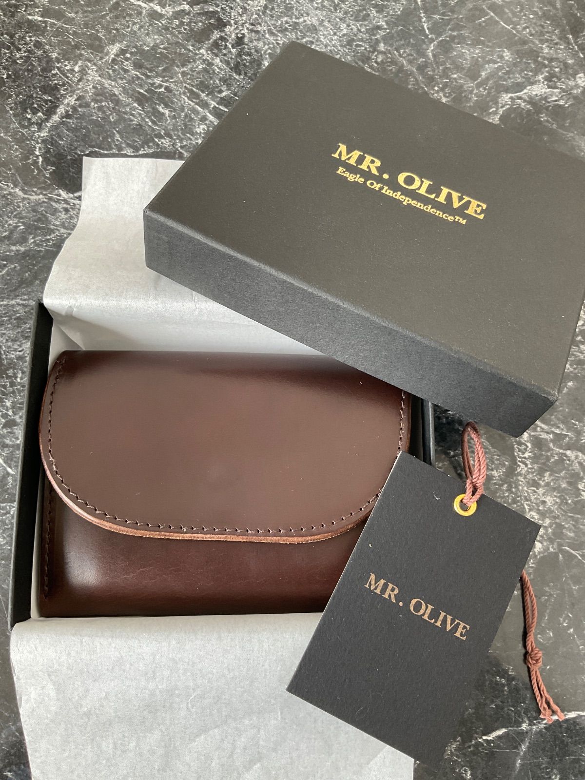 未使用品】MR. OLIVE 三つ折り財布 ME115H ブラウン - メルカリ
