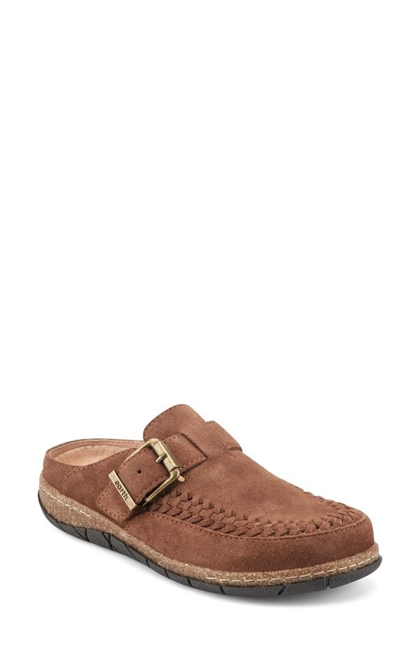 アース レディース シューズ パンプスエード Earth Eileen Suede Clog Women MEDIUM BROWN ブラウン