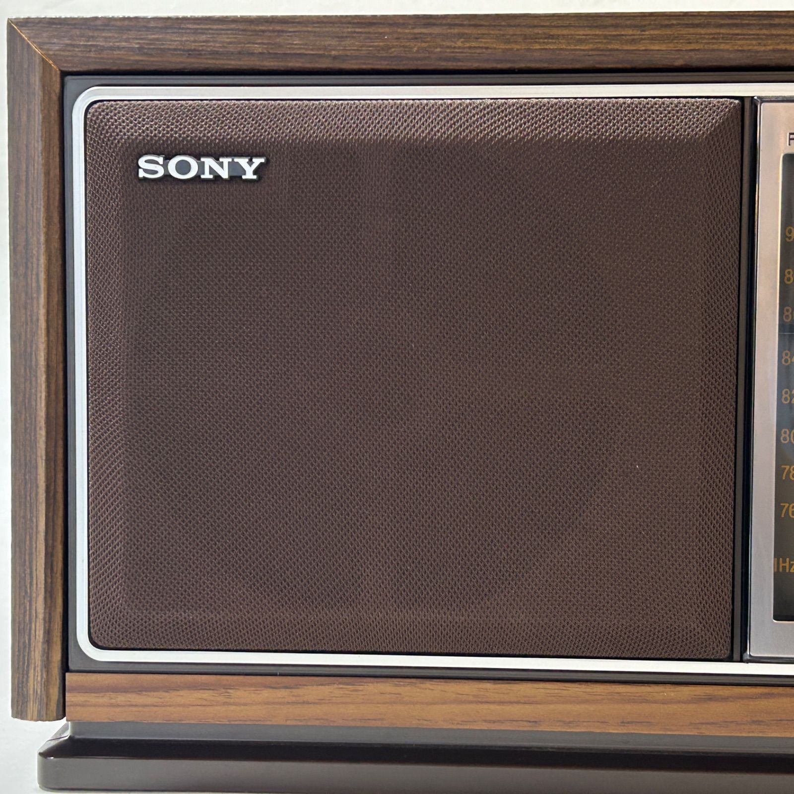 SONY ICF-9740 FM/AM 2バンドラジオ 木目調 昭和レトロ【中古
