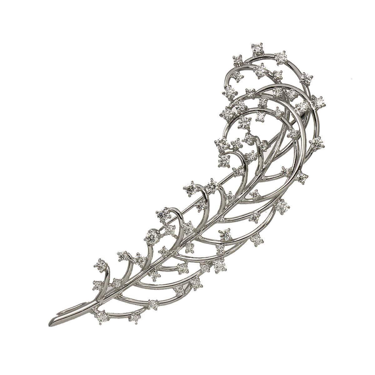 タサキ TASAKI ダイヤ 1.73ct ブローチ K18 WG ホワイトゴールド 750