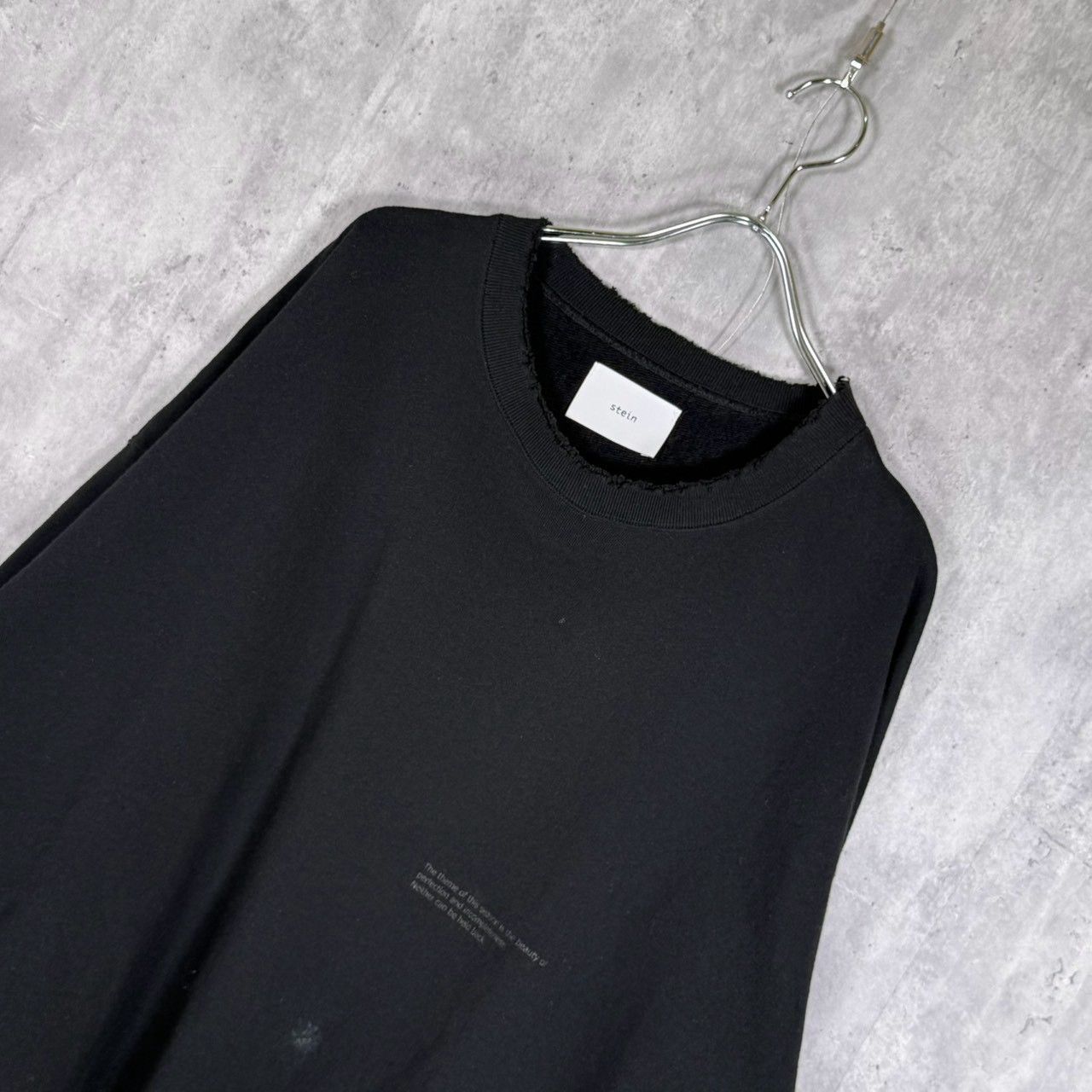 stein』シュタイン(L)オーバーサイズ リビルドスウェット ダメージ